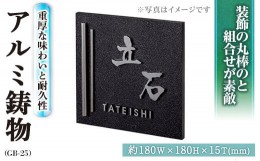 【ふるさと納税】アルミ鋳物 表札 GB-25(1点)  表札 洋風 おしゃれ オシャレ オブジェ【ksg0244】【福彫】