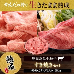 【ふるさと納税】BS-326 鹿児島県産黒毛和牛すき焼き 500g Dセット 名産鹿児島和牛かんだ本店