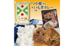 【ふるさと納税】山形県の人気ブランド米「つや姫5kg」と山形名物いも煮仕立ての「いも煮カレー1箱」セット F2Y-3037