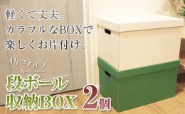 【ふるさと納税】【大掃除に大活躍！】段ボール 収納BOX  2色セット インテリア 子供部屋