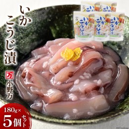 【ふるさと納税】小野万 いかこうじ漬 180ｇ 5個セット 【ご飯のお供に、酒の肴に】 イカ おかず おつまみ [小野万 宮城県 気仙沼市 2056