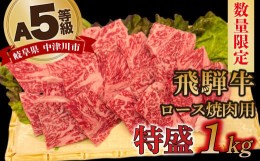 【ふるさと納税】【数量限定！チルド（冷蔵）発送！】「飛騨牛」A5等級 ロース 1kg 鉄板焼き 網焼き 焼肉 バーベキュー BBQ