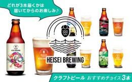 【ふるさと納税】70-08クラフトビールおすすめチョイス3本セット（HEISEI BREWING）