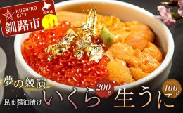 【ふるさと納税】塩水うに (生ウニ) 100g いくら昆布醤油漬け 200g F4F-1573