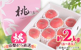 【ふるさと納税】桃 約2kg 化粧箱入 もも農家ヤマシタ 桃の産地 山梨から直送 _ ふるさと納税 ふるさと もも モモ ピーチ フルーツ 果物 