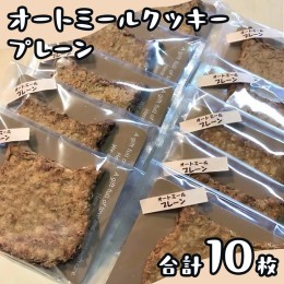 【ふるさと納税】みずほの村市場牛久店「どらねこ」オートミールクッキー10枚(プレーン)