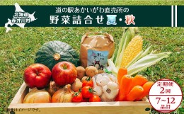 【ふるさと納税】【定期配送】道の駅あかいがわ直売所の野菜詰合せ（夏８月・秋９月：計２回）