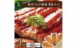 【ふるさと納税】AD-83　やわらか新仔うなぎ蒲焼120〜140ｇ　4尾　計480ｇ以上