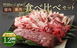 【ふるさと納税】【レシピ付】竹田のジビエ食べ比べ猪・鹿 4種セット Bコース 1.2kg