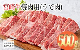 【ふるさと納税】宮崎牛焼肉（うで肉）約500g