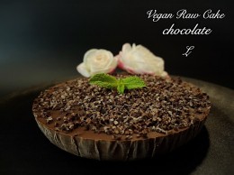 【ふるさと納税】EG031_ヴィーガンRawケーキ☆生チョコレート【Lサイズ直径17.5cm】☆植物性100％お砂糖・乳製品・小麦粉不使用の低カロ