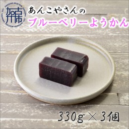 【ふるさと納税】【老舗の味】あんこやさんの「ブルーベリーようかん」(3個入)【2401H05919】