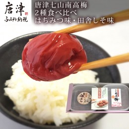 【ふるさと納税】唐津七山 南高梅2種食べ比べ 500g×2(合計1kg)「irodoriからつ四季の返礼品・はちみつ味・田舎しそ味」山間から湧き出る