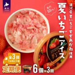 【ふるさと納税】果肉55%「夏いちごアイス(6個)」【全3回定期便】[22-1143]