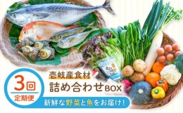 【ふるさと納税】【全3回定期便】壱岐産食材詰め合わせBOX「野菜と魚」 [JBF024] 詰め合わせ 野菜 卵 鮮魚 セット 120000 120000円 12万