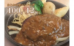 【ふるさと納税】※かじかの里ハンバーグ　100g×12個入り 