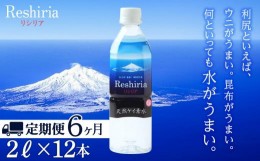 【ふるさと納税】【定期便】天然ケイ素水リシリア(2L×12本)×6回【定期便・頒布会】