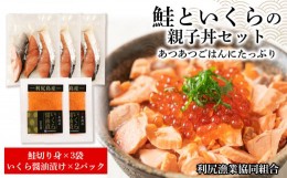 【ふるさと納税】鮭といくらの親子丼セット＜利尻漁業協同組合＞