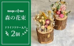 【ふるさと納税】《 森の花束 》 デュオ （ ドライフラワー 入り ポット × 2セット ） 《糸島》 【木工房 moqu c0mo】 [AHF006]