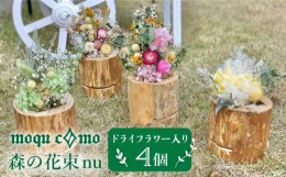 【ふるさと納税】《 森の花束 nu 》 カルテット （ ドライフラワー 入り 研き 本体 × 4セット ） 《糸島》 【木工房 moqu c0mo】 [AHF00