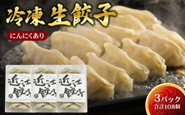 【ふるさと納税】近江餃子本舗　冷凍生餃子にんにくあり3パック（108個）セット