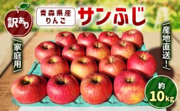 【ふるさと納税】＜訳あり＞青森県産りんご「サンふじ家庭用」約10kg　産地直送!【1321110】