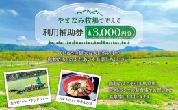 【ふるさと納税】やまなみ牧場 で使える 利用 補助券 ( 3000円分 ) 九重 牧場 ギフト券 利用券 動物 チケット