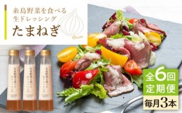 【ふるさと納税】【全6回定期便】【 ご家庭用 】 糸島 野菜 を 食べる 生 ドレッシング （ 玉葱 × 3本 ） 《糸島》【糸島正キ】 [AQA024