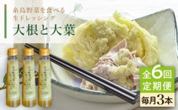 【ふるさと納税】【全6回定期便】【 ご家庭用 】 糸島 野菜 を 食べる 生 ドレッシング （ 大根 と 大葉 × 3本 ） 《糸島》【糸島正キ】