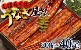 【ふるさと納税】肉厚ふっくら香ばしい 台湾産養殖うなぎ蒲焼 200g 40尾セット ss-0032