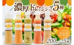 【ふるさと納税】こだわりの無添加。濃厚野菜ドレッシング５種セット