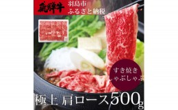 【ふるさと納税】飛騨牛　極上！肩ロース500g（すき焼き・しゃぶしゃぶ）【B24】