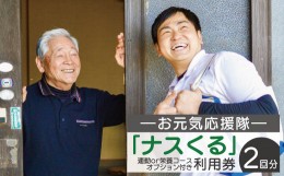 【ふるさと納税】【運動or栄養コースオプション付き】お元気応援隊「ナスくる」利用券(2回分) 【Community Nurse コミュニティナーシング