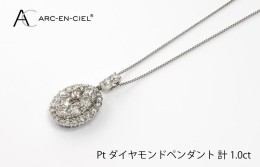 【ふるさと納税】アルカンシェル プラチナダイヤペンダント（計 1.0ct） J004-1