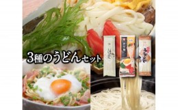 【ふるさと納税】島原 手延べ うどん  3種 詰合せセット ( まぜ麺  2人前×5袋  平うどん  200g×4袋  細うどん  200g×4袋) /  南島原市