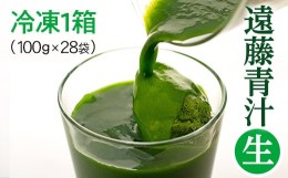 【ふるさと納税】遠藤青汁【生】冷凍1箱（100ｇ×28袋） | 健康 美容 乳酸菌 ケール ビタミン ミネラル 食物繊維 腸活 ダイエット 冷凍 