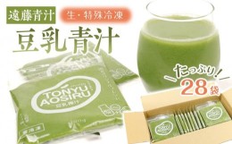 【ふるさと納税】遠藤豆乳青汁【生】冷凍1箱（100ｇ×28袋） | 健康美容 乳酸菌 ケール 健康 美容 乳酸菌 ケール ビタミン ミネラル 食物