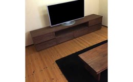 【ふるさと納税】【TV57 テレビボード 240cm】ウォールナット材 オイルフィニッシュ 分割ノックダウン対応・収納力抜群のテレビボード 家