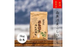 【ふるさと納税】【令和5年産】【高級】南魚沼産こしひかり３ｋｇ（白米）