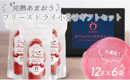 【ふるさと納税】形も味もそのまま楽しめる！完熟あまおう【フリーズドライギフトセット】 (12g×6袋)