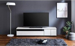 【ふるさと納税】【開梱設置】テレビ台 Lクラス 幅180cm TV ホワイト 白 スモークガラス テレビボード TV台 TVボード ローボード 家具