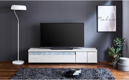 【ふるさと納税】【開梱設置】テレビ台 Lクラス 幅180cm TV ホワイト 白 和紙ガラス白 テレビボード TV台 TVボード ローボード 家具