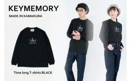 【ふるさと納税】《1》レディースL・メンズS〜M　TimeロングTシャツ　BLACK