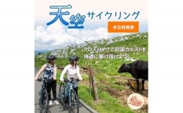 【ふるさと納税】アウトドア 体験「クロスバイクで天空サイクリング 半日時間利用券1名様分」｜レジャー 自転車 長期休暇 夏休み 家族 カ