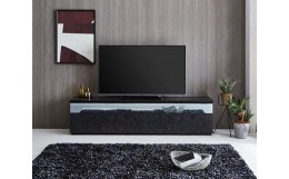 【ふるさと納税】【開梱設置】テレビ台 TV台 幅180cm フレッド ストーンブラック 大川家具 テレビボード