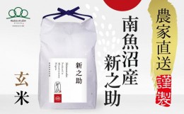 【ふるさと納税】【令和5年産】玄米5kg 南魚沼産新之助 農家直送_AG