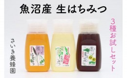 【ふるさと納税】さいき養蜂園　天然ピュアはちみつお試しセット 300g×3種