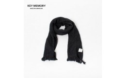 【ふるさと納税】【KEY MEMORY】ウールアクリルスカーフ　BLACK