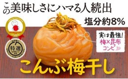 【ふるさと納税】特選A級 紀州南高梅 こんぶ漬800g 千年の知恵 梅干し 贈答用 ブランド梅 和歌山県産　A-224