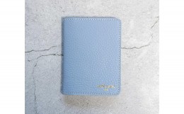 【ふるさと納税】maf pinto (マフ ピント) レザーカードケース クリアポケット ライトブルー ADRIA LINE 本革 日本製